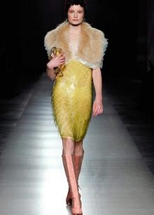 Žuta Gatsby haljina s Boas