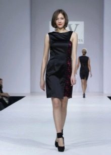 crna svilena poslovna haljina