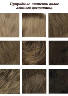 Hair shades Summer color type