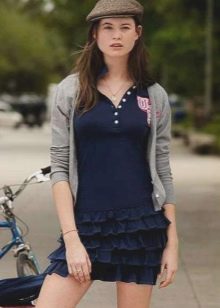 Cap-cap and cardigan for polo dress
