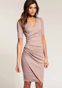 Lilac short sleeve wrap dress