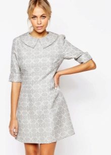 Warm gray a-line dress
