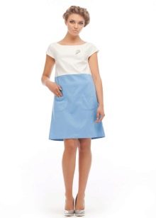 A-line kjole med korte ærmer