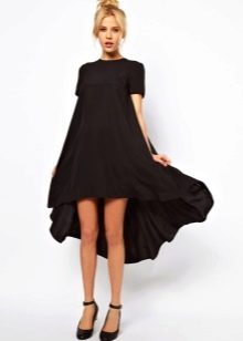 Schwarzes A-Linien-Kleid