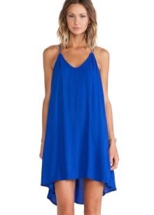 Mavi a-line elbise