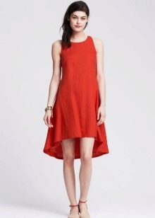 Kırmızı a-line elbise