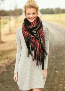 Tunic with a scarf