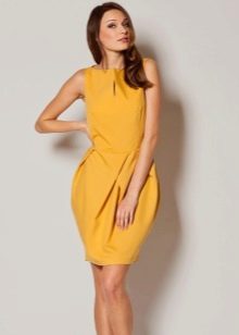 שמלת צבעונים צהובה