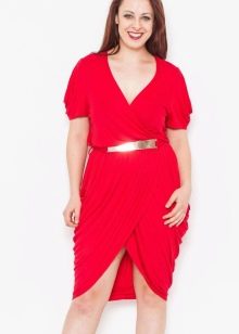 Robe tulipe rouge pour complet