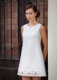 Krátke svadobné šaty Audrey Hepburn A-Line