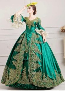 Barockes grünes Kleid
