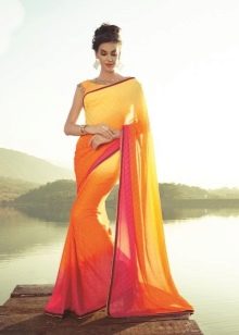 Ινδικό πορτοκαλί Sari