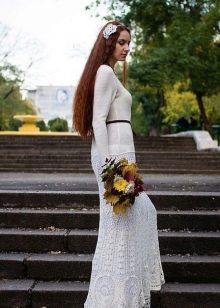 Strikket brudekjole af Anna Radaeva