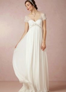 Gaun pengantin dengan pinggang tinggi