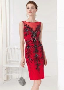 kırmızı kokteyl elbisesi