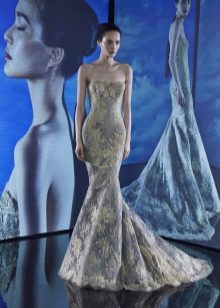 Fishnet strapless dress