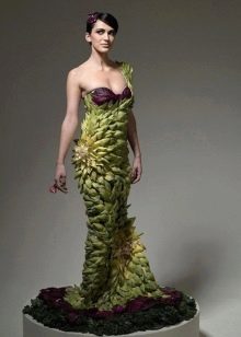 Dress from vegetables