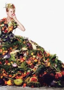 فستان من الفاكهة والخضروات
