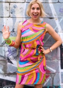 Vestido multicolor de los 60