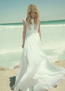 Бяла лятна рокля в стил Бохо