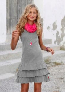 Krótka sukienka z falbankami dla dziewczynki 12-14 lat