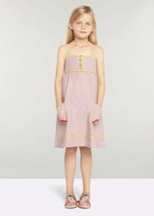 Letné slnečné šaty pre dievčatá vo veku 5-8 rokov