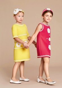 Vestido recto de verano para niñas de 5 a 8 años.