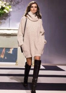 Rochie tip pulover la modă 2016