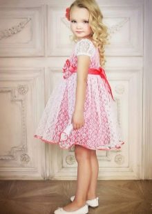Elegantiška suknelė mergaitei 2-3 metų nėriniais