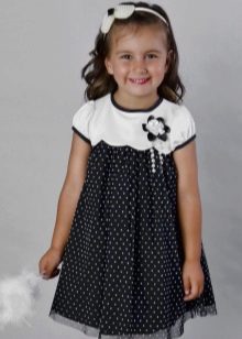 Elegantes A-Linien-Kleid mit Polka-Dots für Mädchen