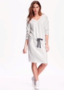 white sports dress from footer