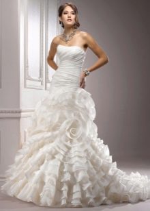 organza wedding dress with ruffles