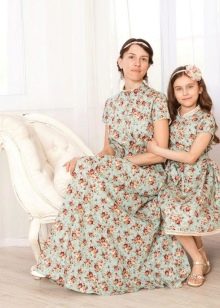 poplin kjoler til mor og datter