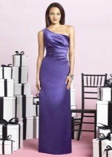 paarse lange jurk