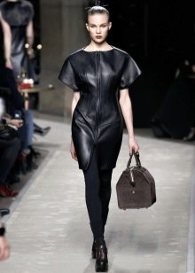 Чанта за черна кожена рокля