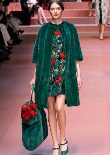 Palton la rochie verde