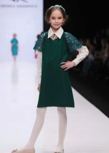 Školska haljina za djevojčice zelena