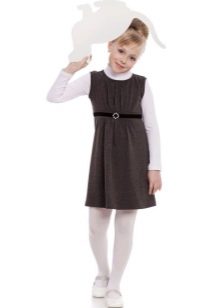 Školska haljina za djevojčice siva