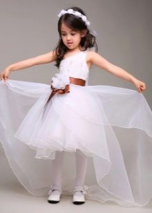 Vestido de formatura branco transformador para jardim de infância