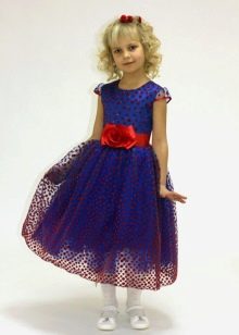 Тъмносиня абитуриентска рокля за детска градина