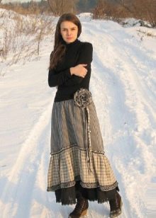 falda maxi para el invierno