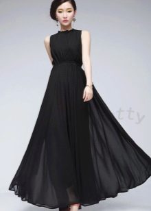 váy bồng bềnh bằng voan đen