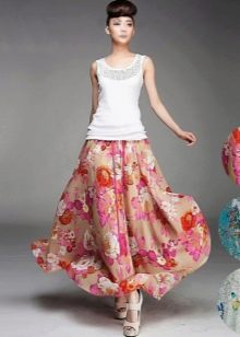 falda larga de verano para el sol. opciones de color
