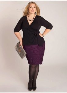 skirt pensel terbungkus untuk wanita yang berlebihan berat badan