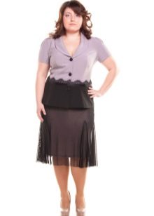 falda aireada de doble capa para mujeres con sobrepeso
