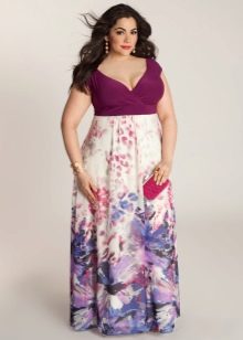falda maxi floral para mujeres con sobrepeso