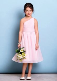 Sukienka koktajlowa na jedno ramię dla dziewczynek