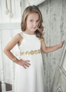 Sukienka koktajlowa dla dziewczynki biała