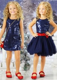 Novoroční šaty pro dívky modré