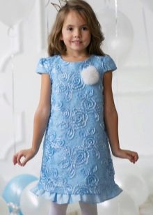 Noworoczna krótka sukienka w linii dla dziewczynek